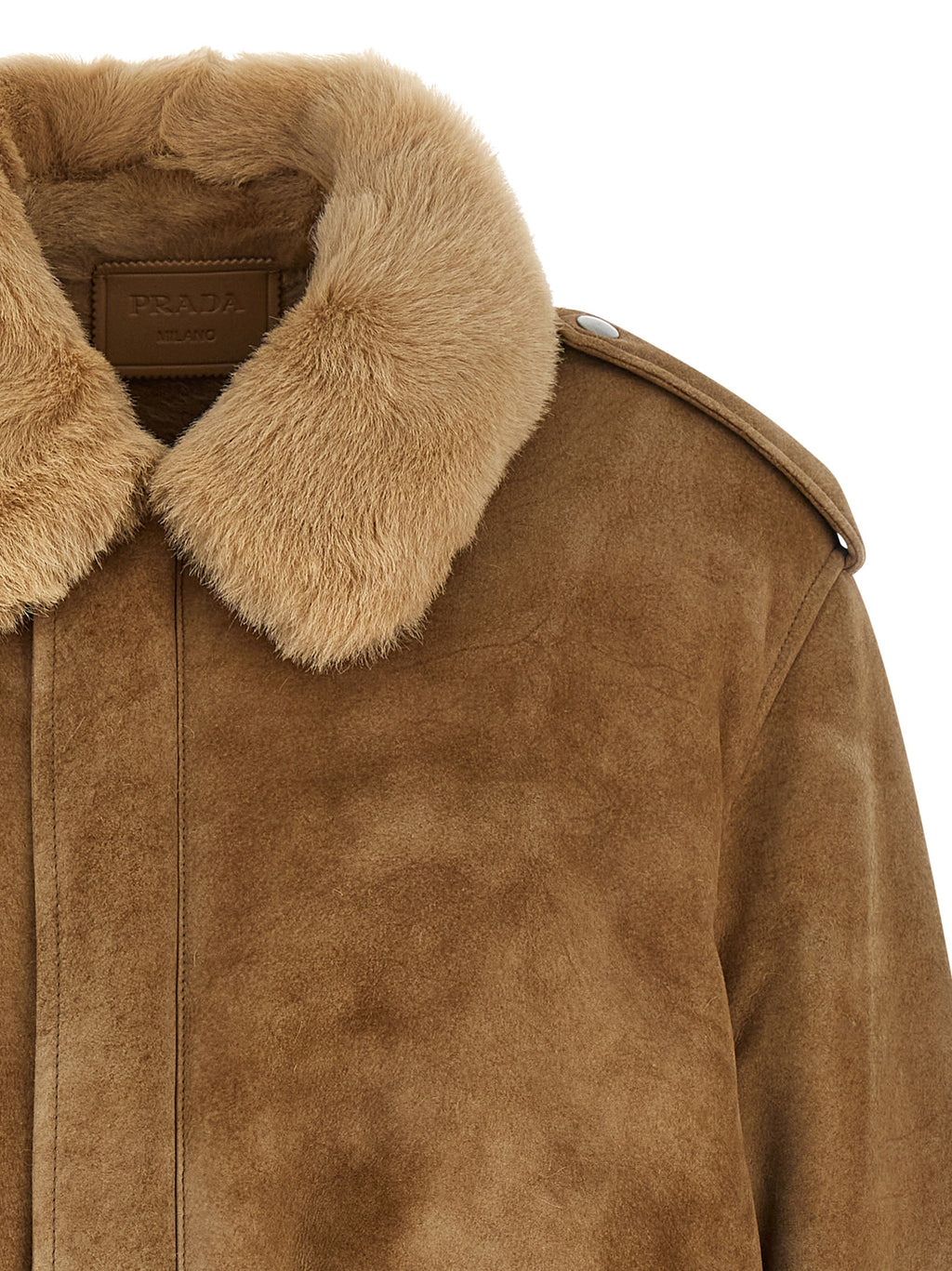 Prada | Beige Lamb Leather Bomber