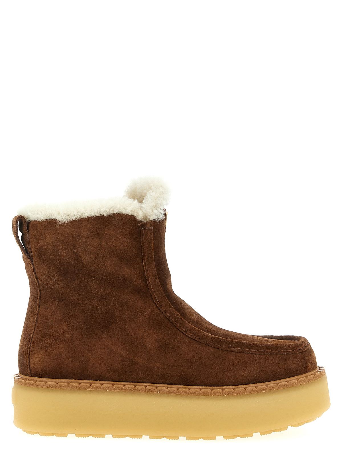 Prada | Brown Calfskin Ankle Boots
