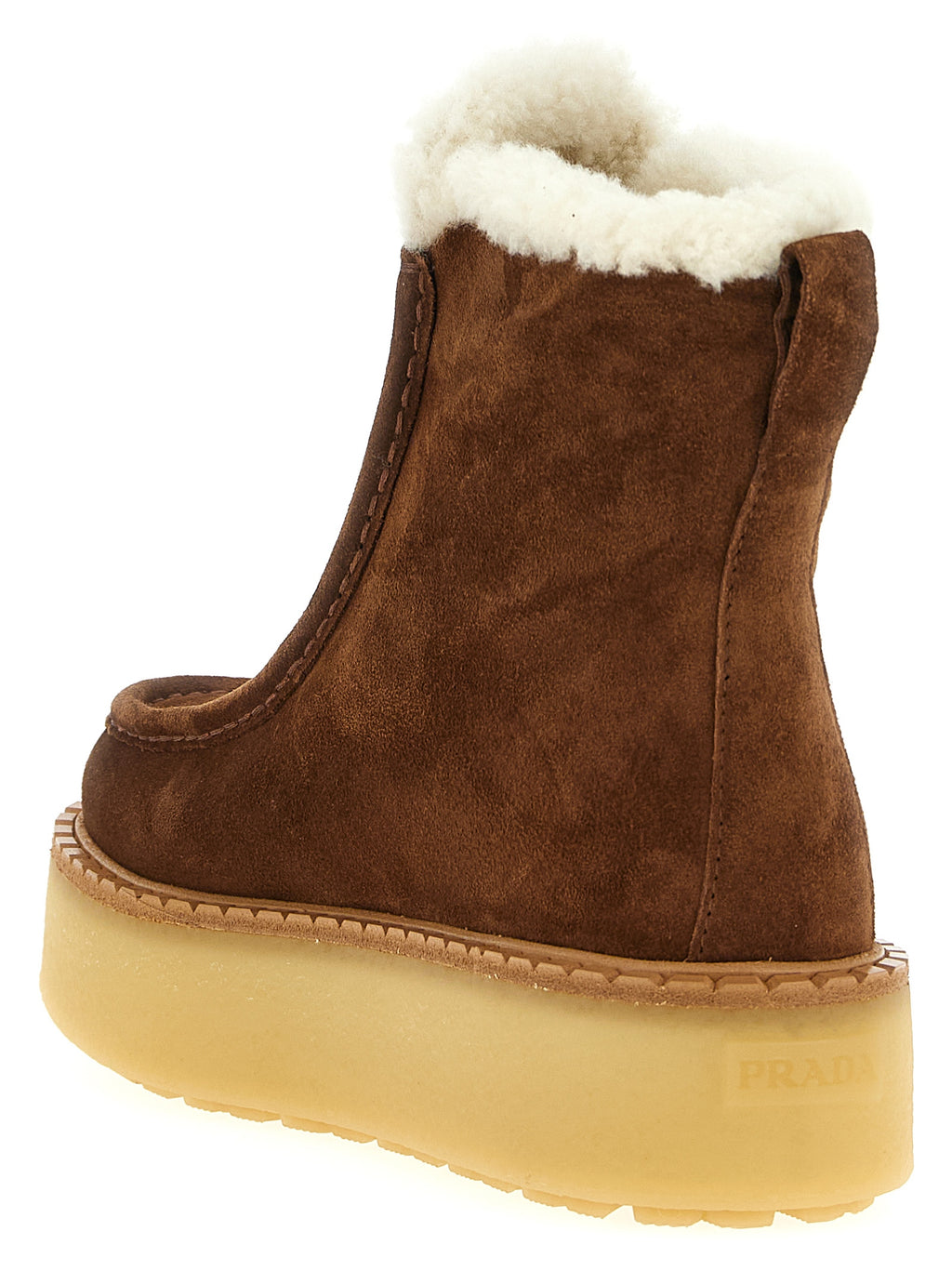Prada | Brown Calfskin Ankle Boots