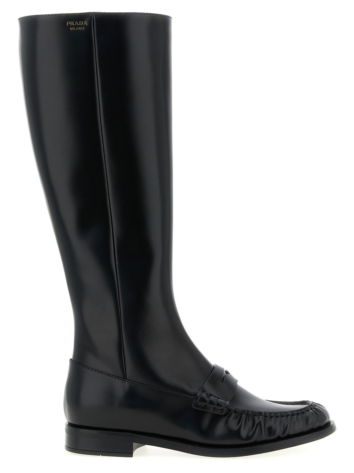 Prada | Black Calfskin Over The Knee
