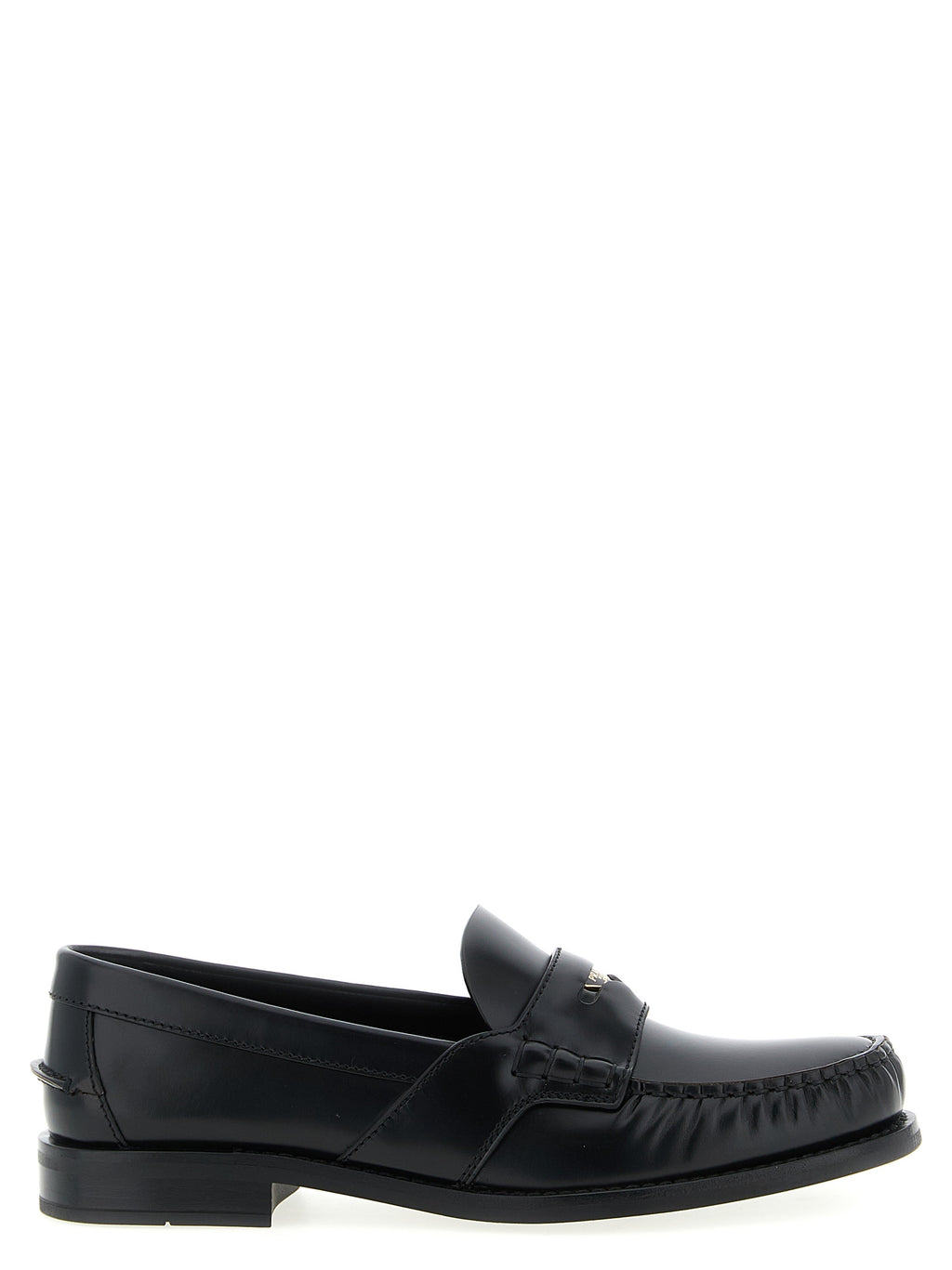 Prada | Black Calfskin Slip-On Loafers