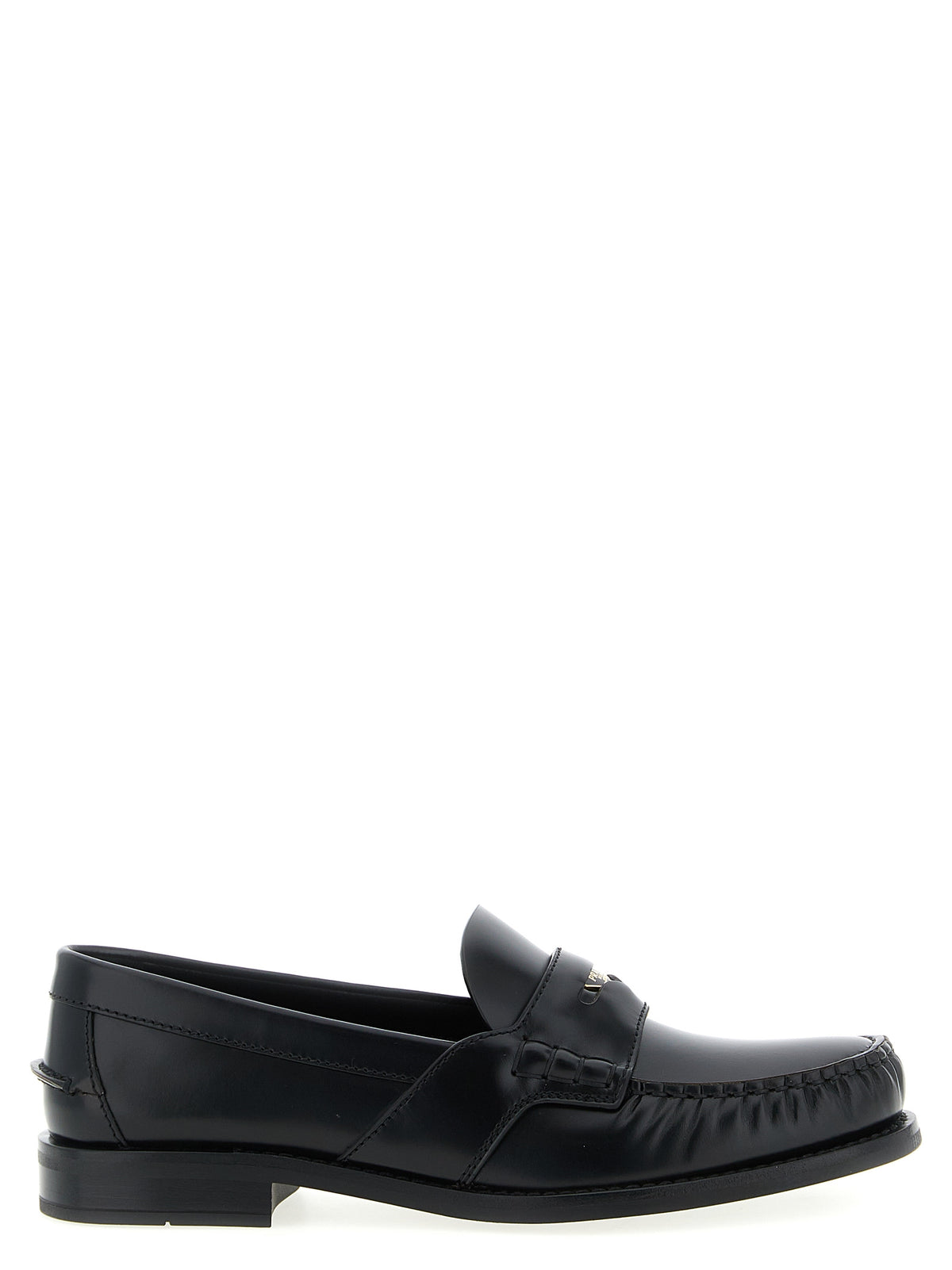 Prada | Black Calfskin Slip-On Loafers