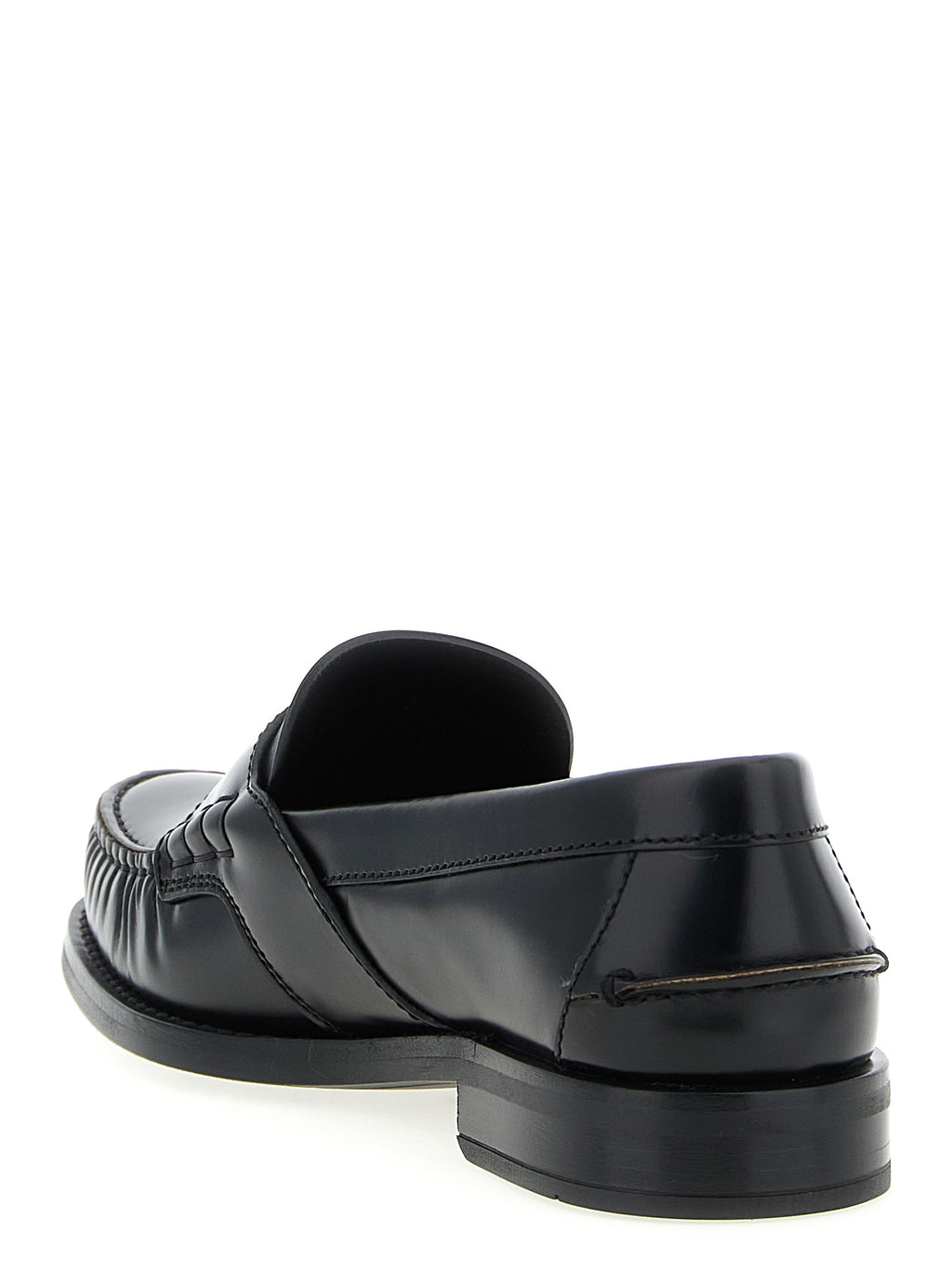 Prada | Black Calfskin Slip-On Loafers