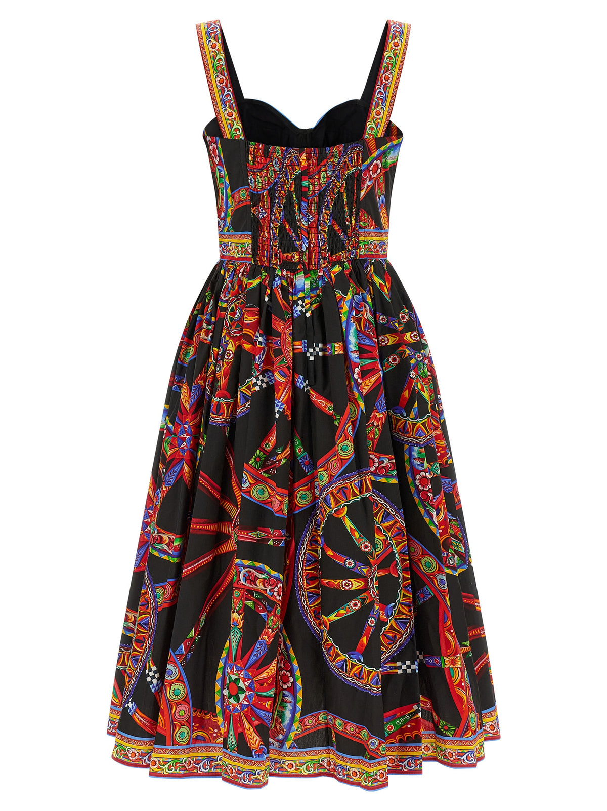 Dolce & Gabbana | Multicolor Cotton Midi Dress