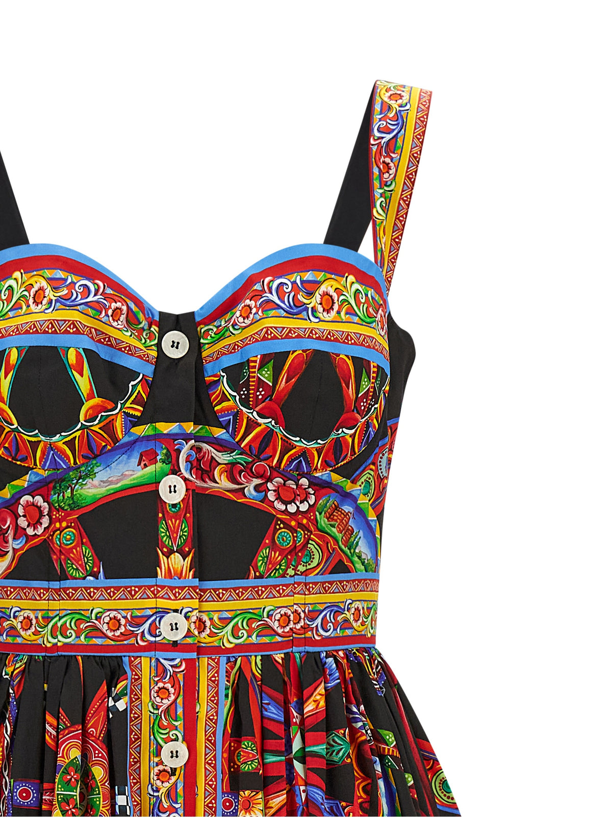 Dolce & Gabbana | Multicolor Cotton Midi Dress