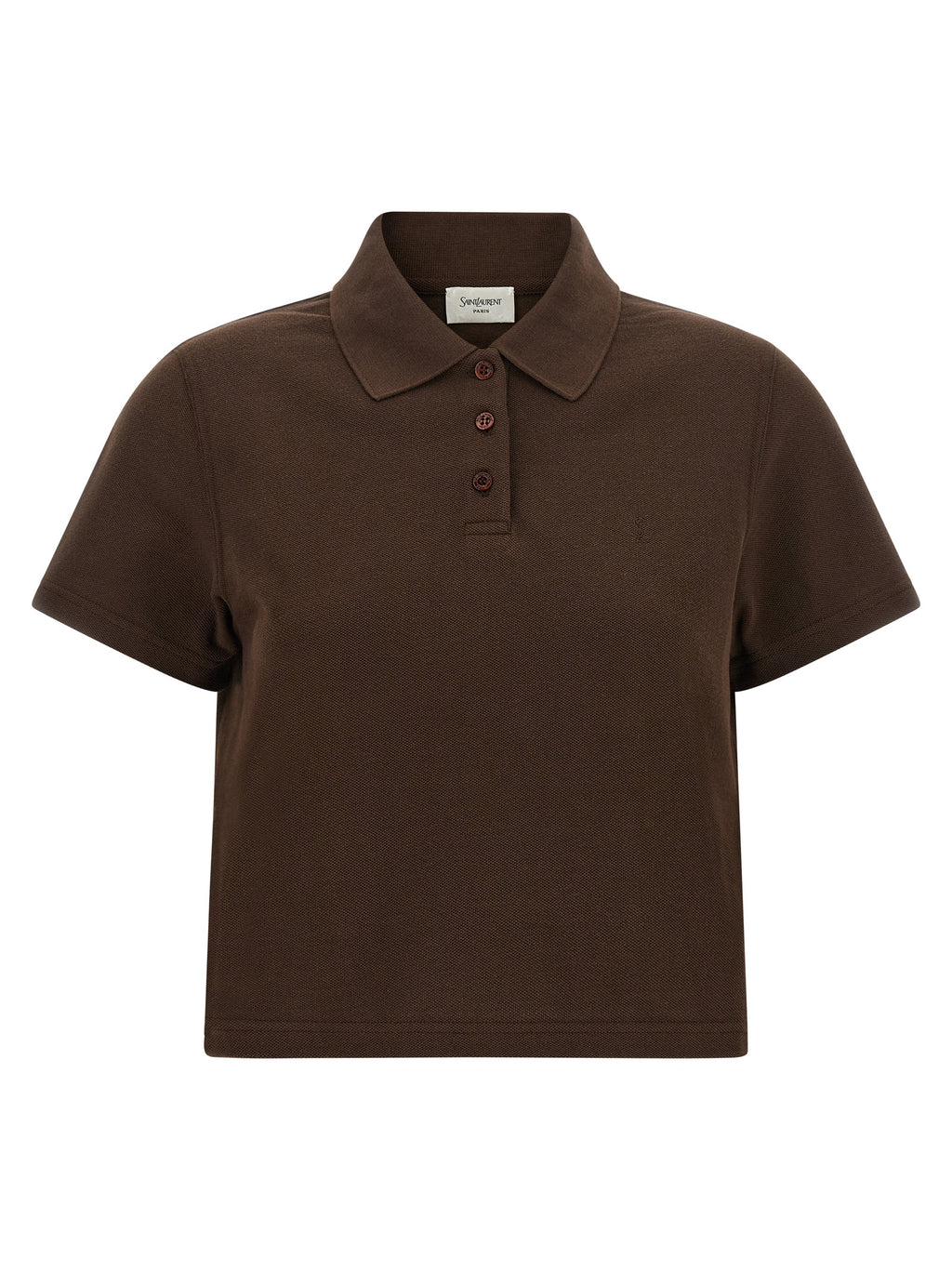 Saint Laurent | Brown Cotton Polo Shirt