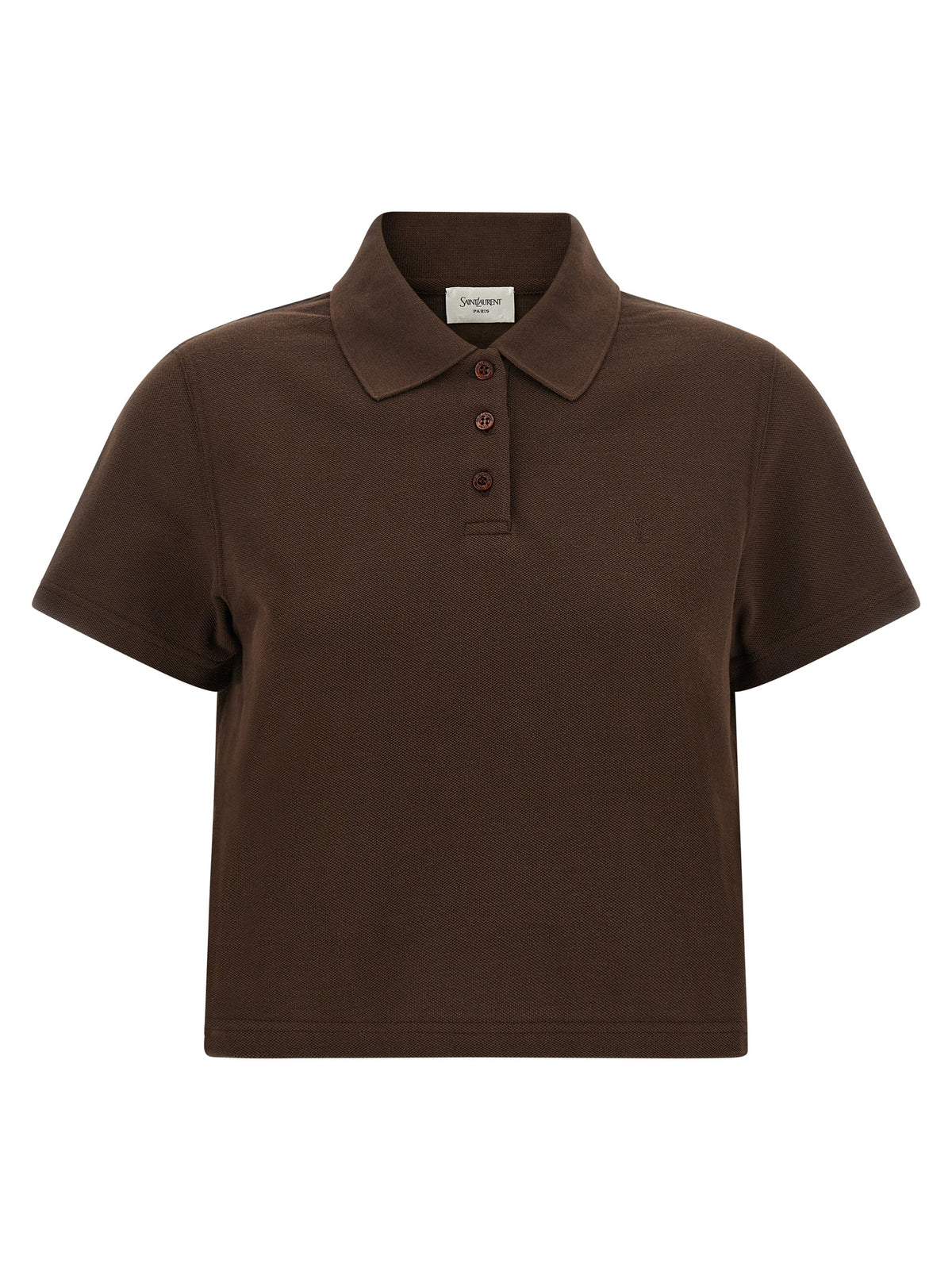 Saint Laurent | Brown Cotton Polo Shirt