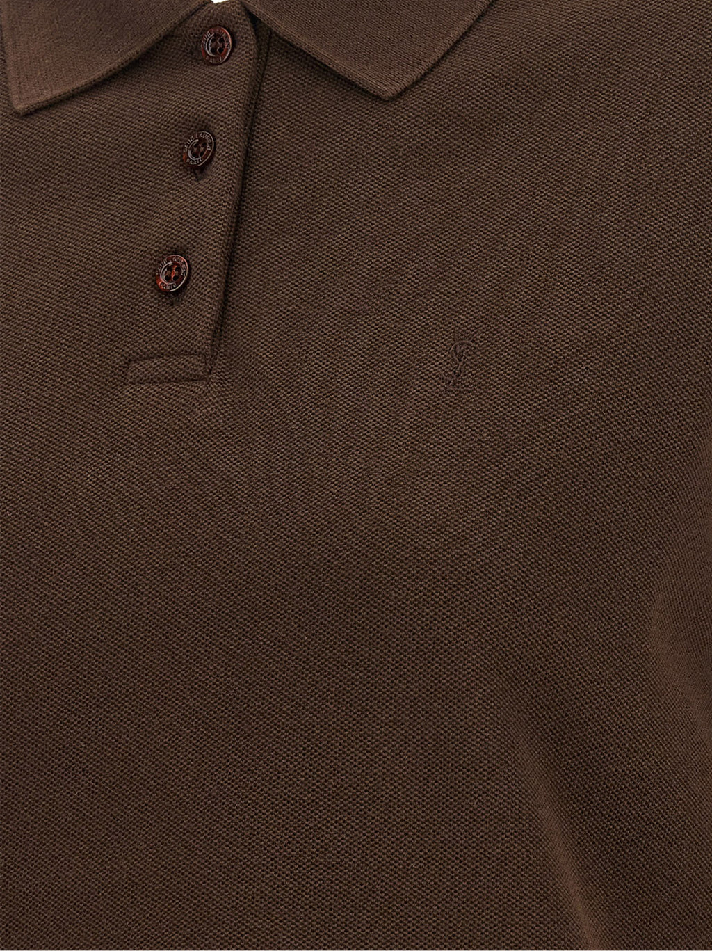 Saint Laurent | Brown Cotton Polo Shirt