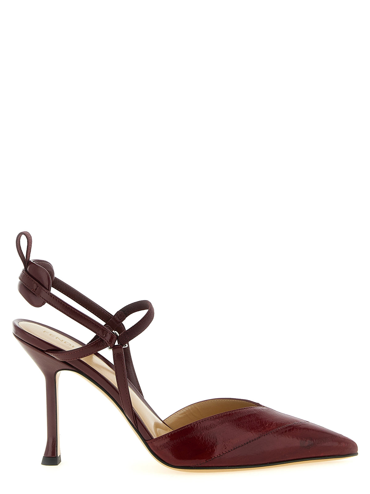 Fendi | Bordeaux Lamb Leather Platform Pumps