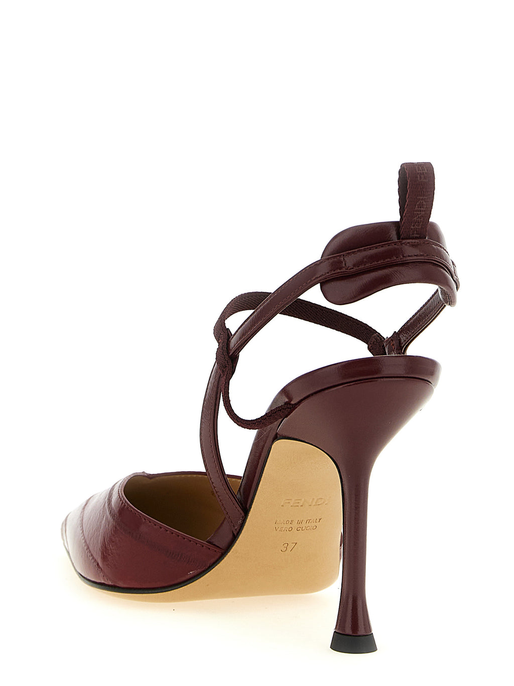 Fendi | Bordeaux Lamb Leather Platform Pumps