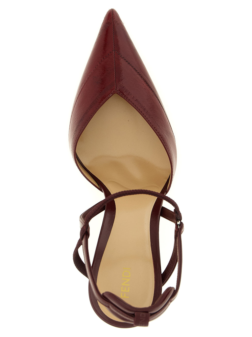 Fendi | Bordeaux Lamb Leather Platform Pumps