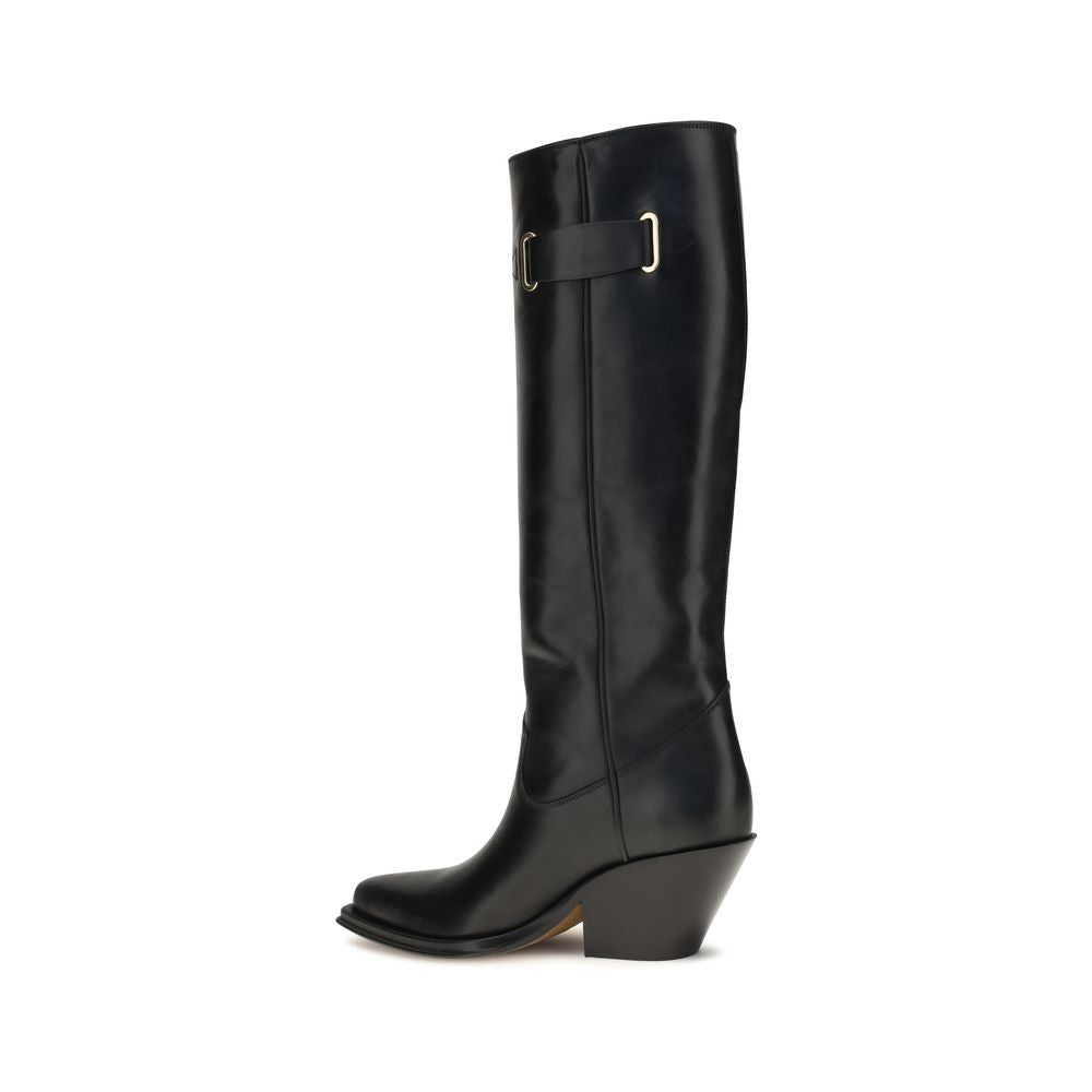 Chloé | Black Calf Leather Bos Taurus Over The Knee