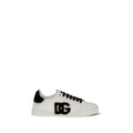 Dolce & Gabbana | White Calf Leather Bos Taurus Low Top Sneakers