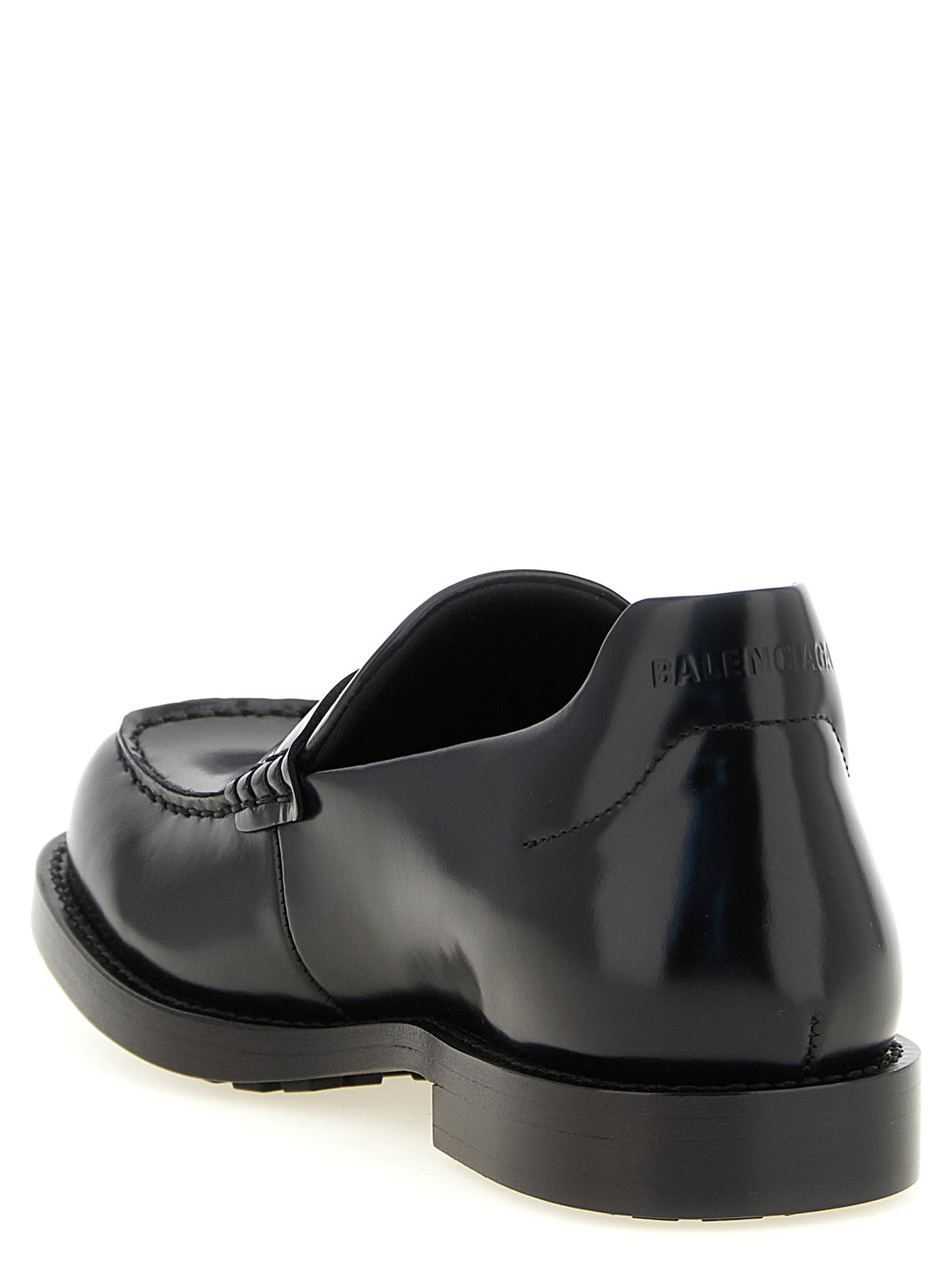 Balenciaga | Black Calfskin Slip-On Loafers