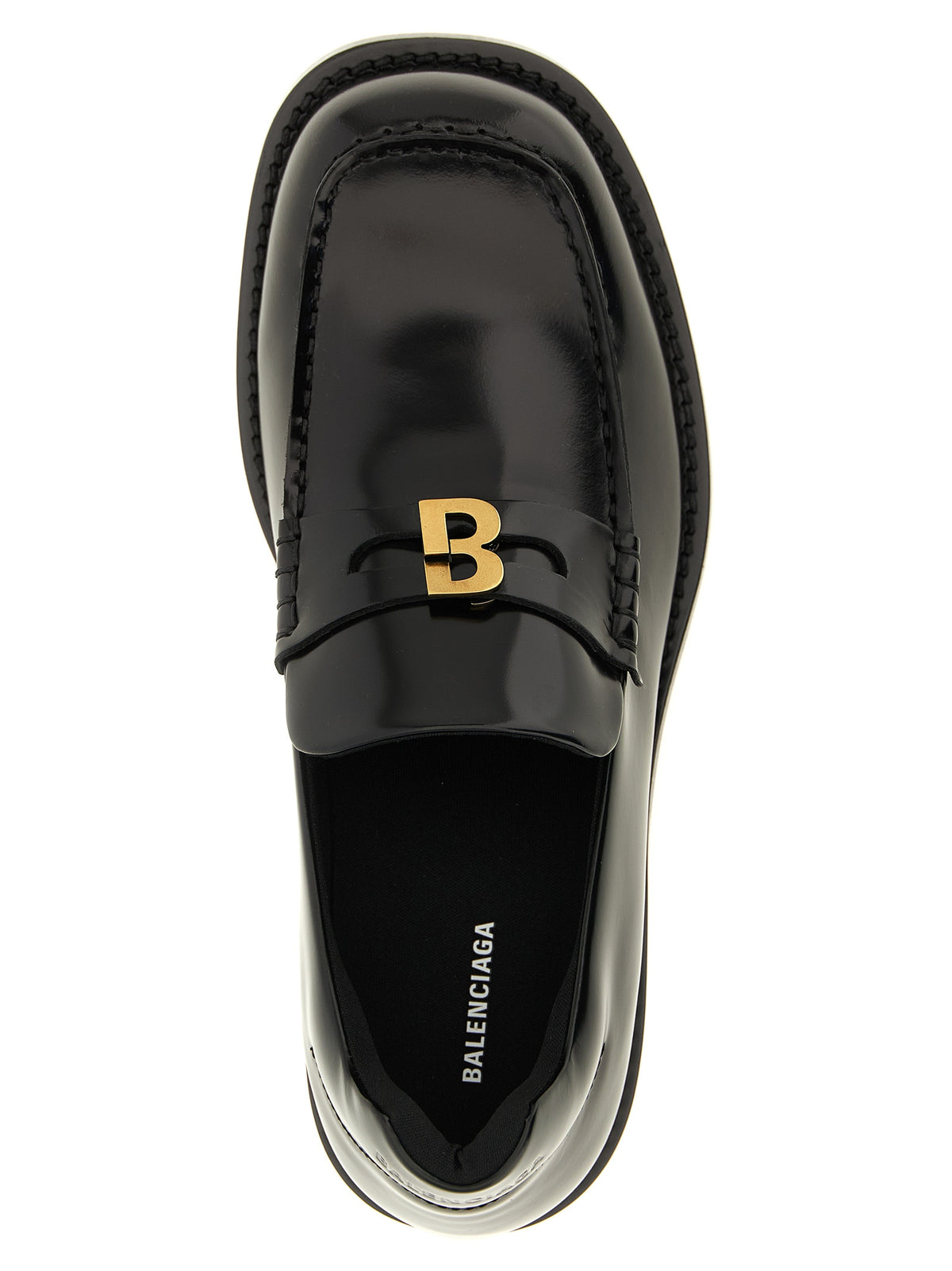 Balenciaga | Black Calfskin Slip-On Loafers
