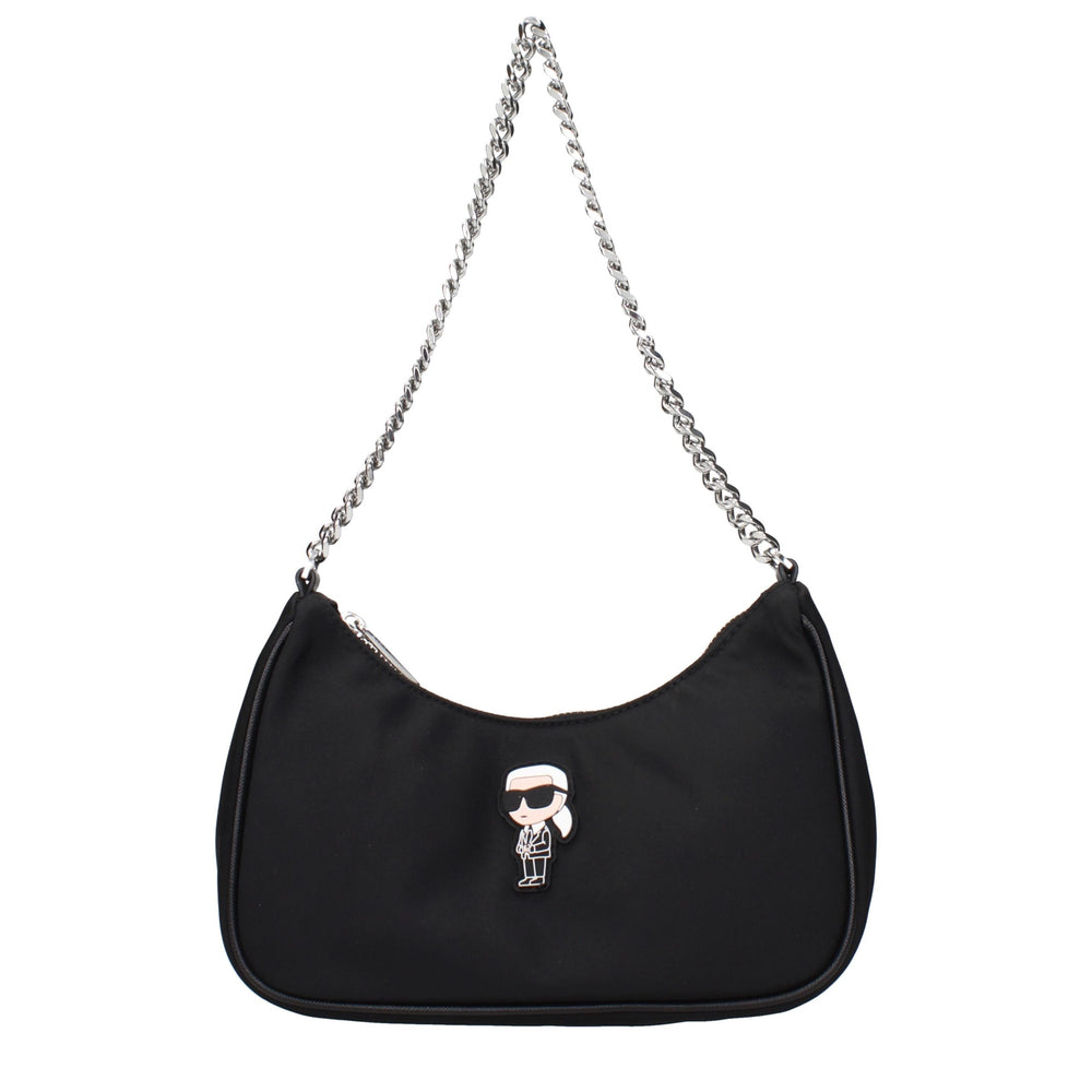 Karl Lagerfeld | Black Fabric Shoulder Bag