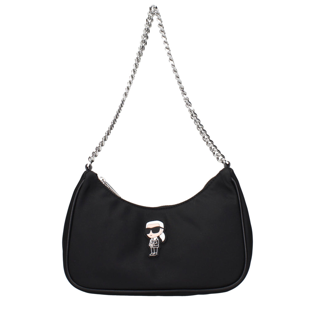 Karl Lagerfeld | Black Fabric Shoulder Bag