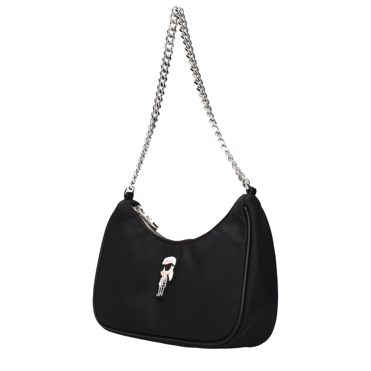 Karl Lagerfeld | Black Fabric Shoulder Bag