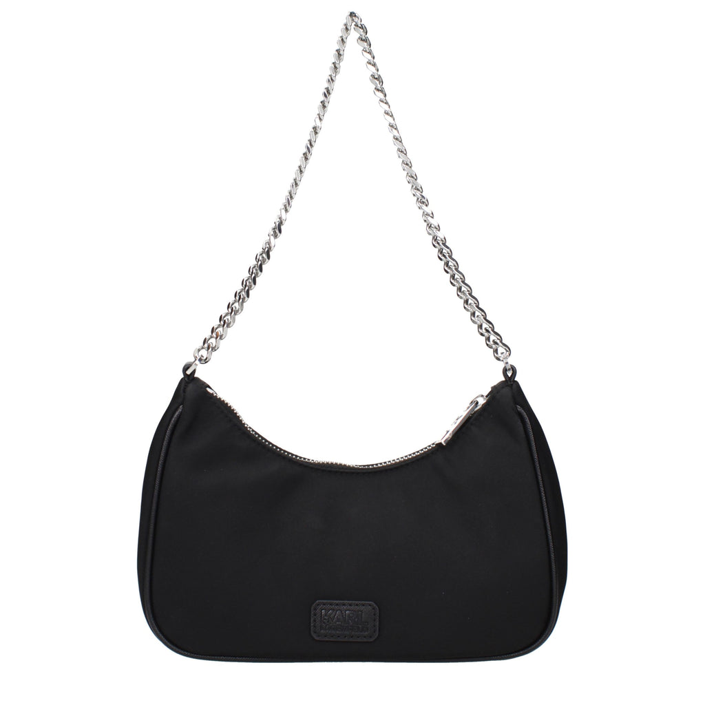 Karl Lagerfeld | Black Fabric Shoulder Bag