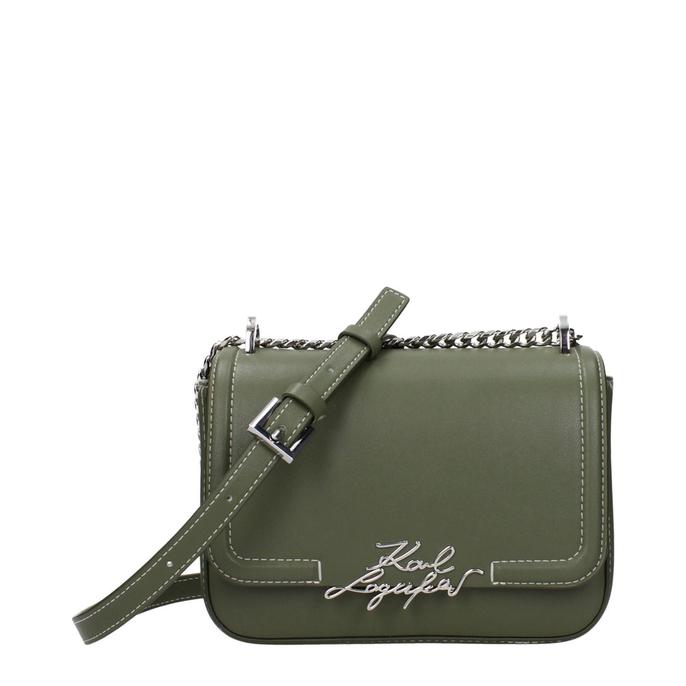 Karl Lagerfeld | Green Leather Crossbody Bag