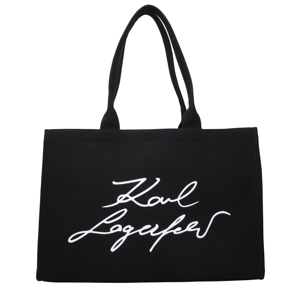 Karl Lagerfeld | Black Fabric Shoulder Bag