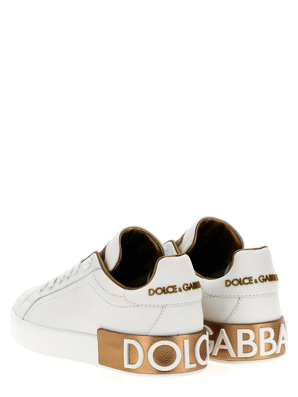 Dolce & Gabbana | Gold Calfskin Low Top Sneakers