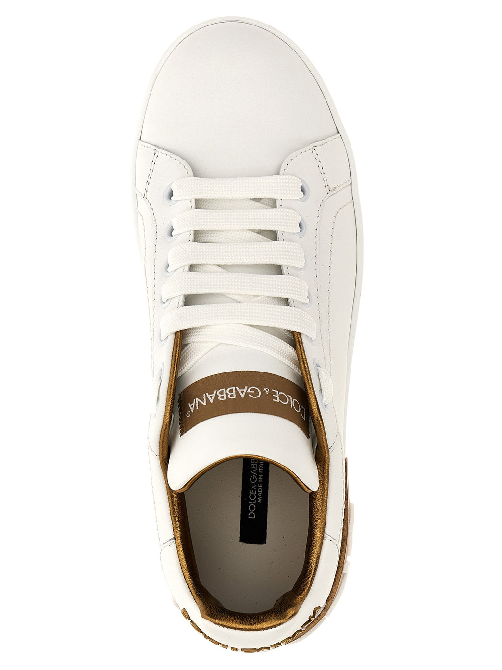 Dolce & Gabbana | Gold Calfskin Low Top Sneakers