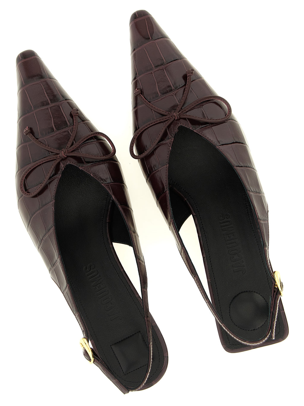 Jacquemus | Bordeaux Calfskin Mid Heel Pumps