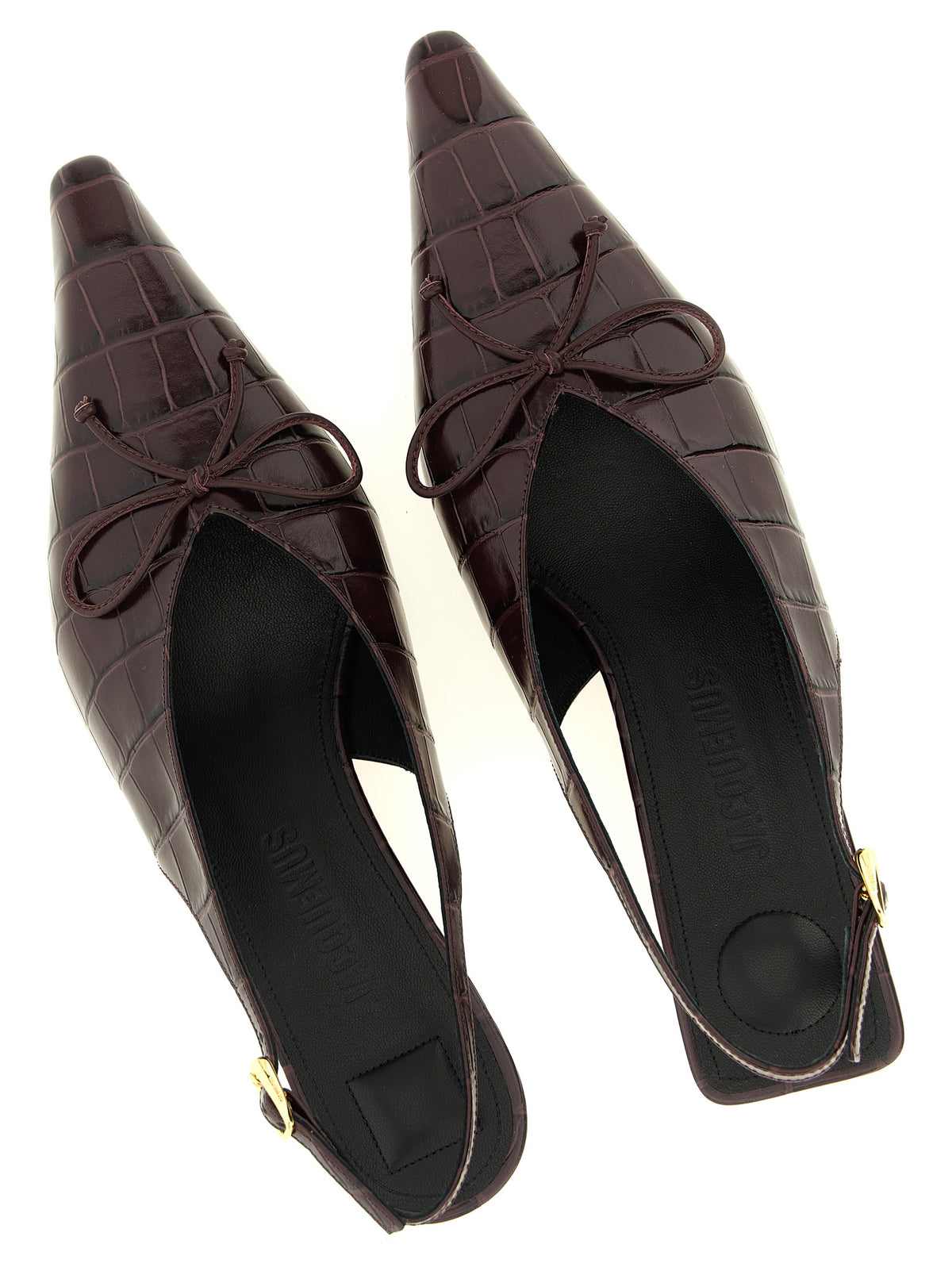 Jacquemus | Bordeaux Calfskin Mid Heel Pumps