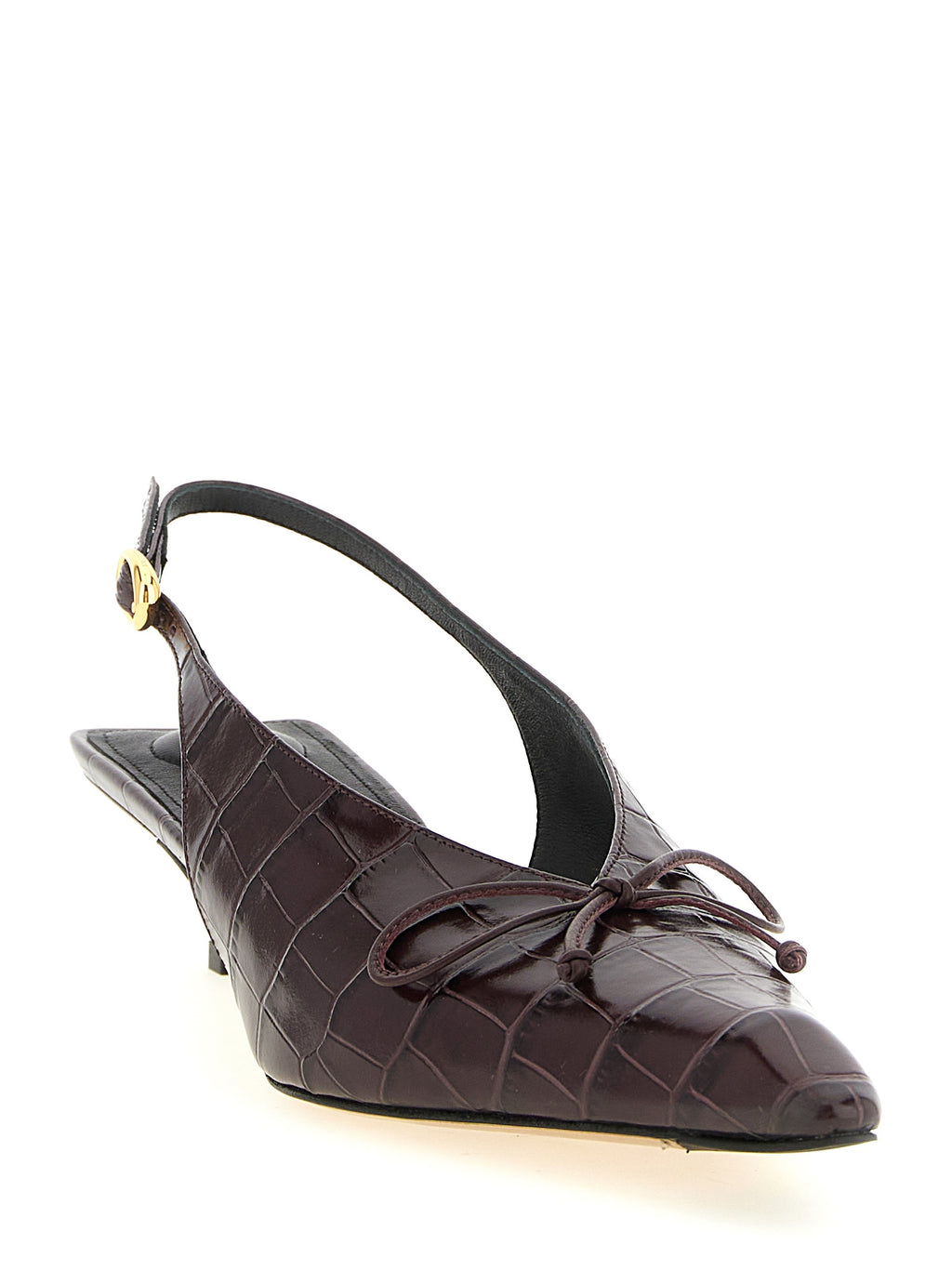 Jacquemus | Bordeaux Calfskin Mid Heel Pumps