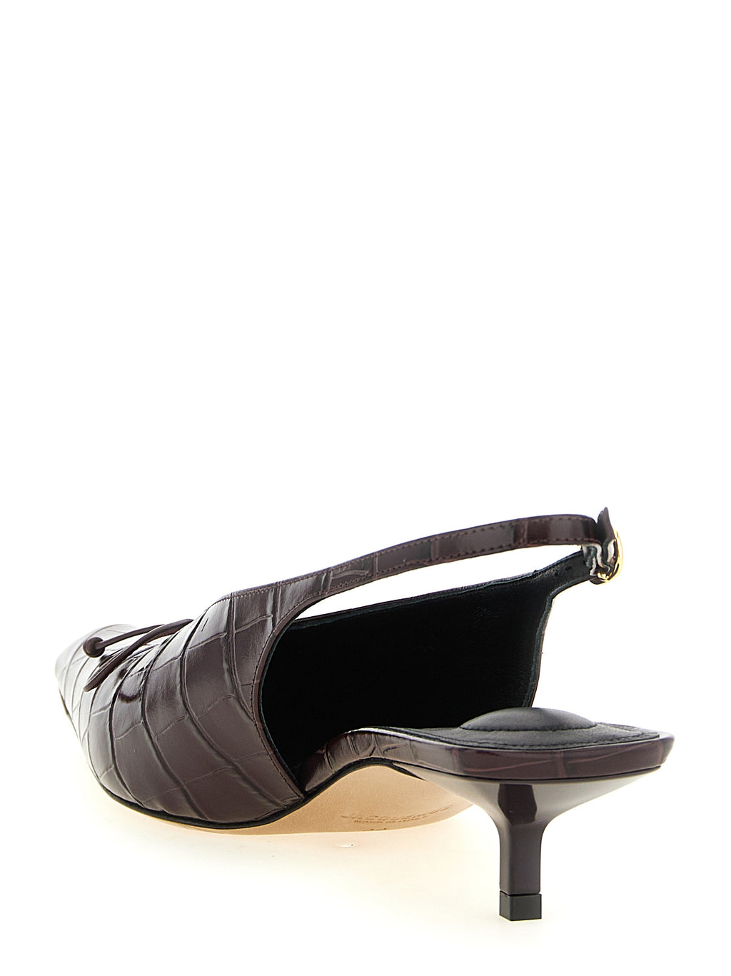 Jacquemus | Bordeaux Calfskin Mid Heel Pumps