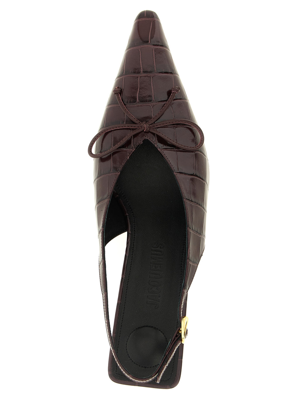 Jacquemus | Bordeaux Calfskin Mid Heel Pumps