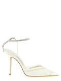Jimmy Choo | White Tencel High Heel Pumps