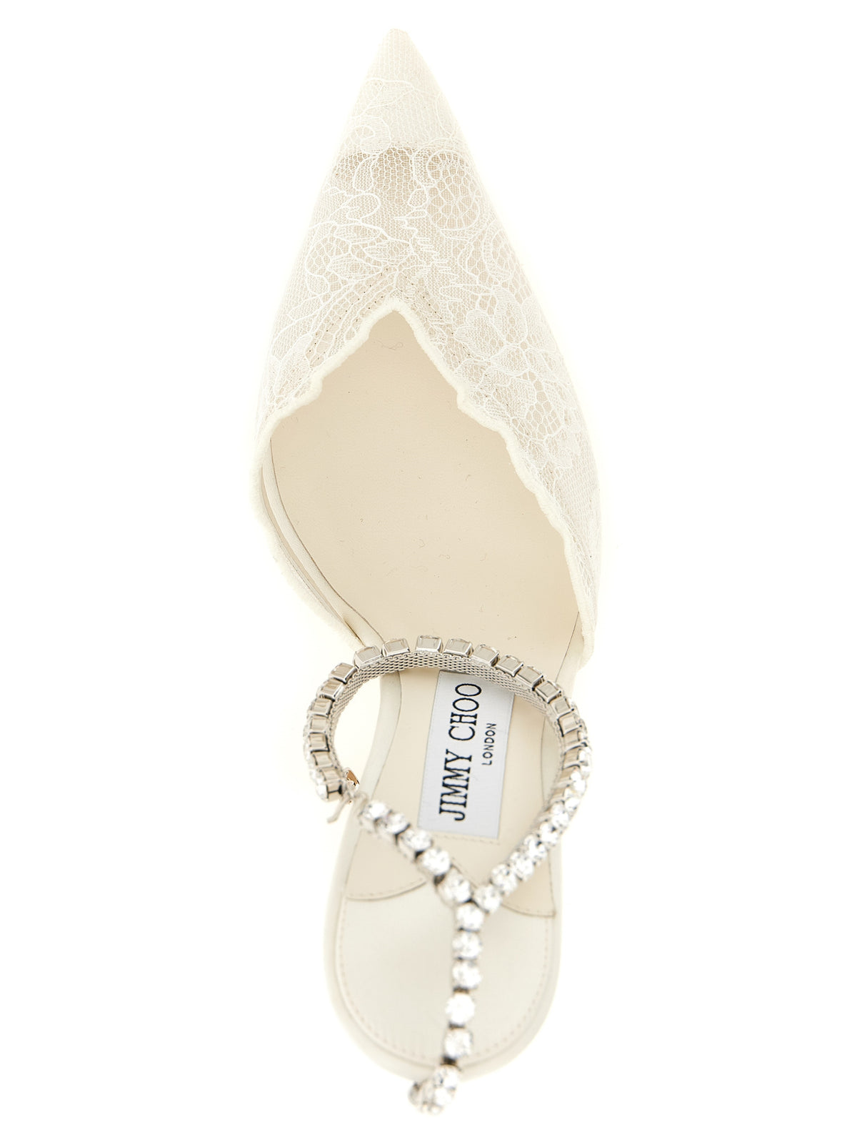 Jimmy Choo | White Tencel High Heel Pumps