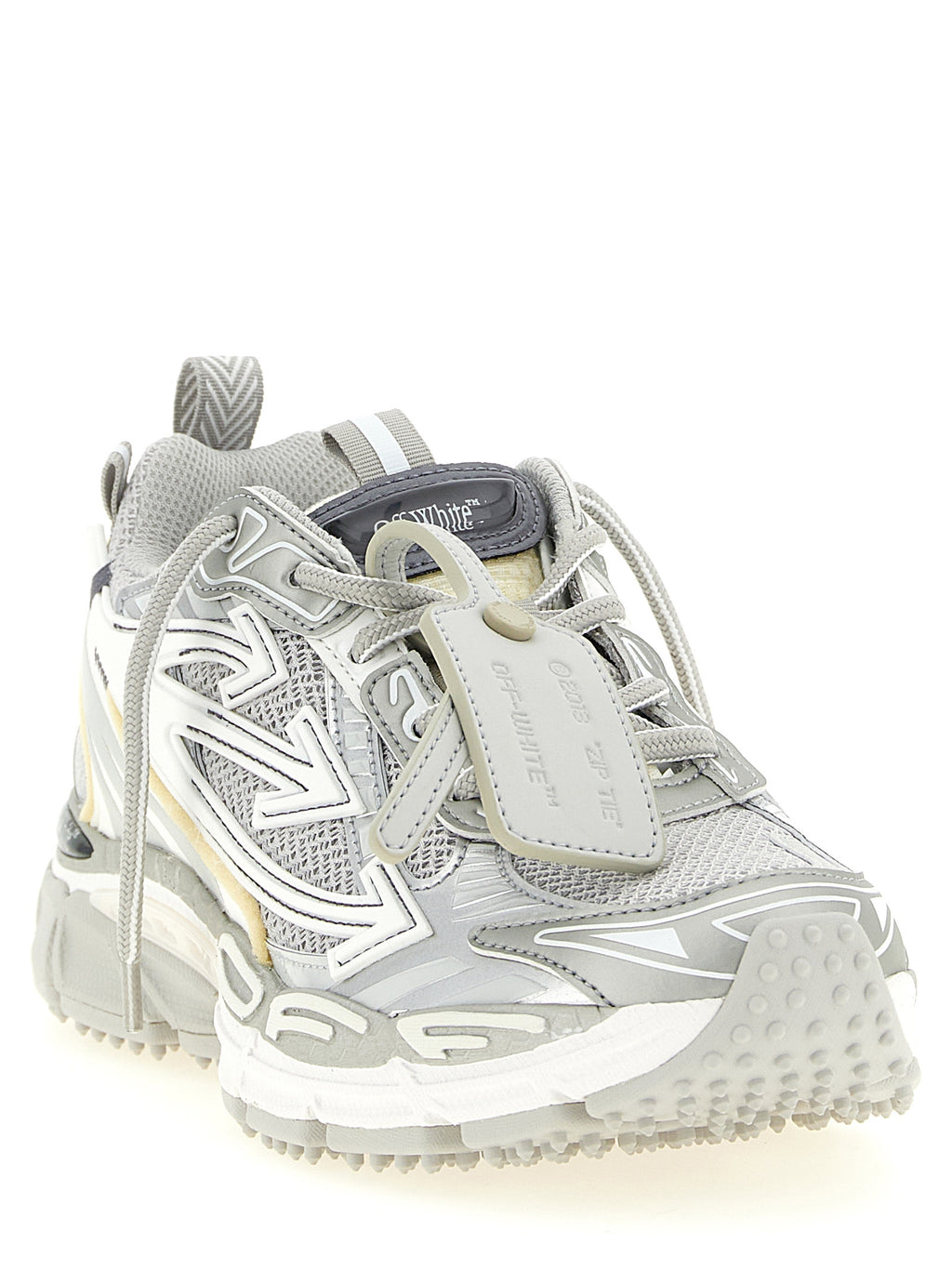 Off-White | Gray Polyethylene Athletic Sneakers