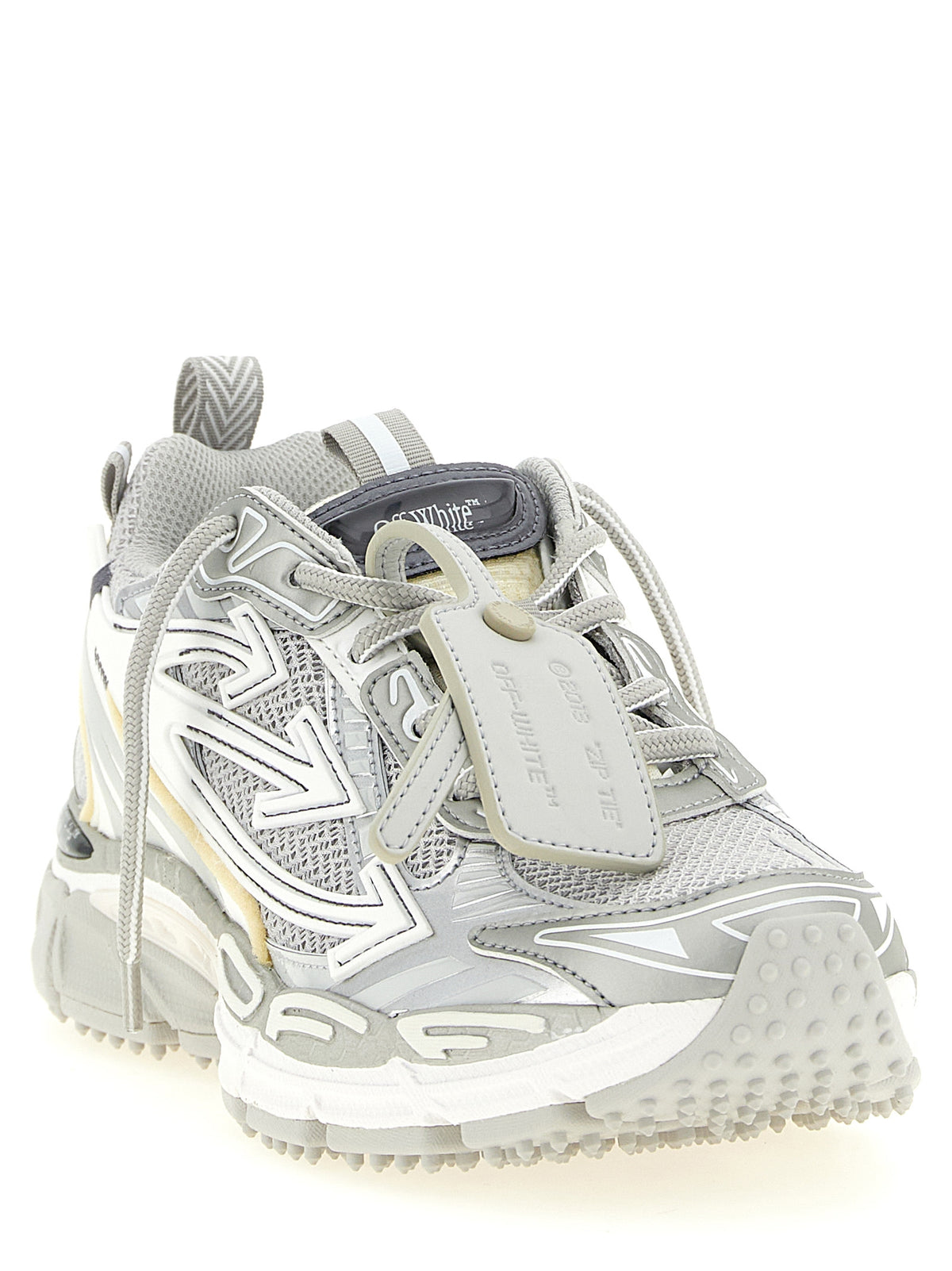 Off-White | Gray Polyethylene Athletic Sneakers