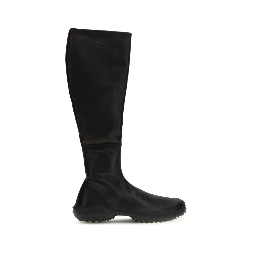 Miu Miu | Black Lamb Ovis Aries Ankle Boots