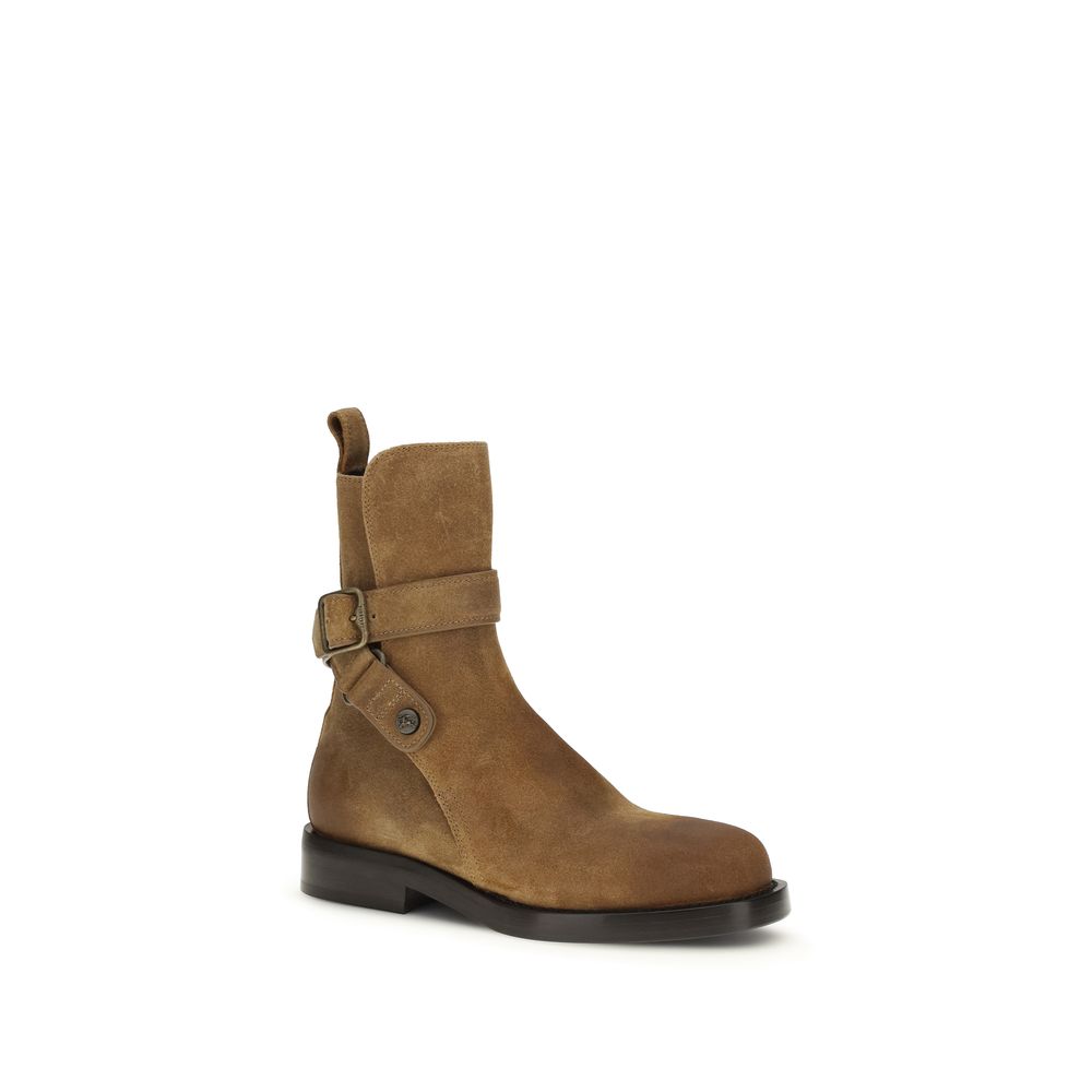 Burberry | Brown Calf Leather Bos Taurus Lace-Up Boots