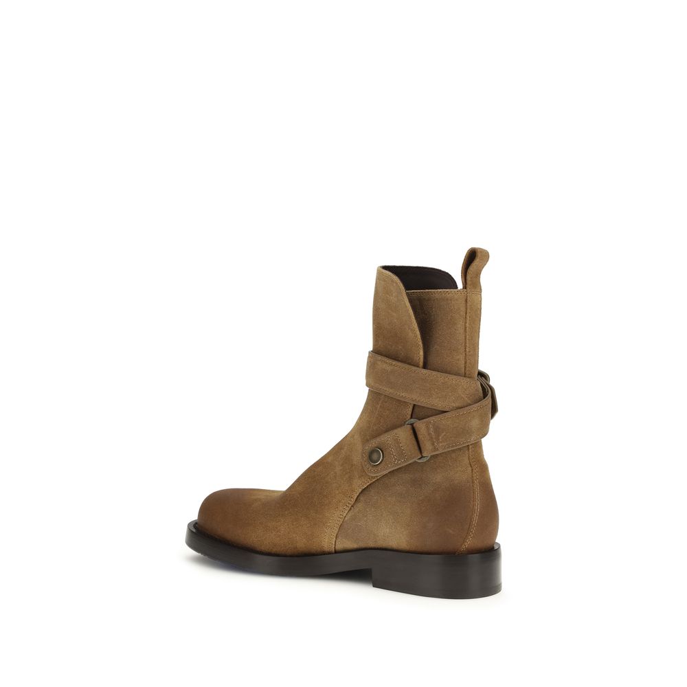 Burberry | Brown Calf Leather Bos Taurus Lace-Up Boots