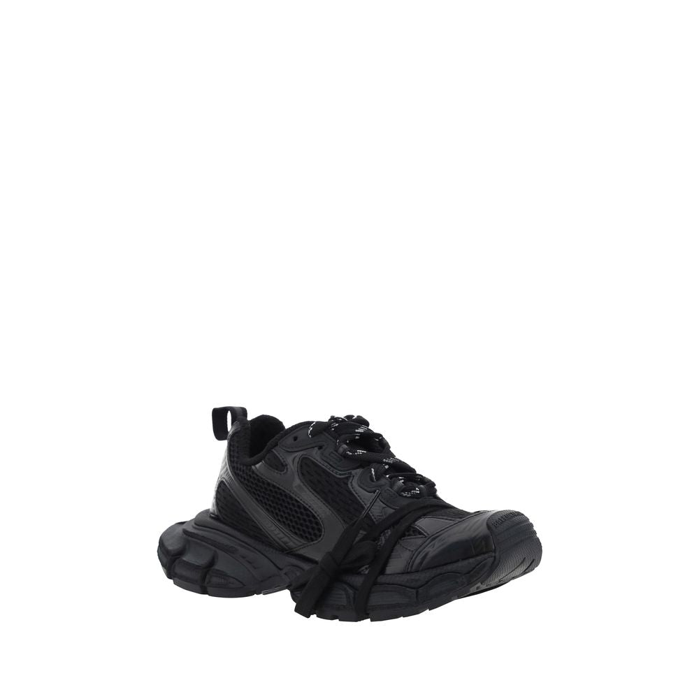 Balenciaga | Black Polyurethane Chunky Sneakers