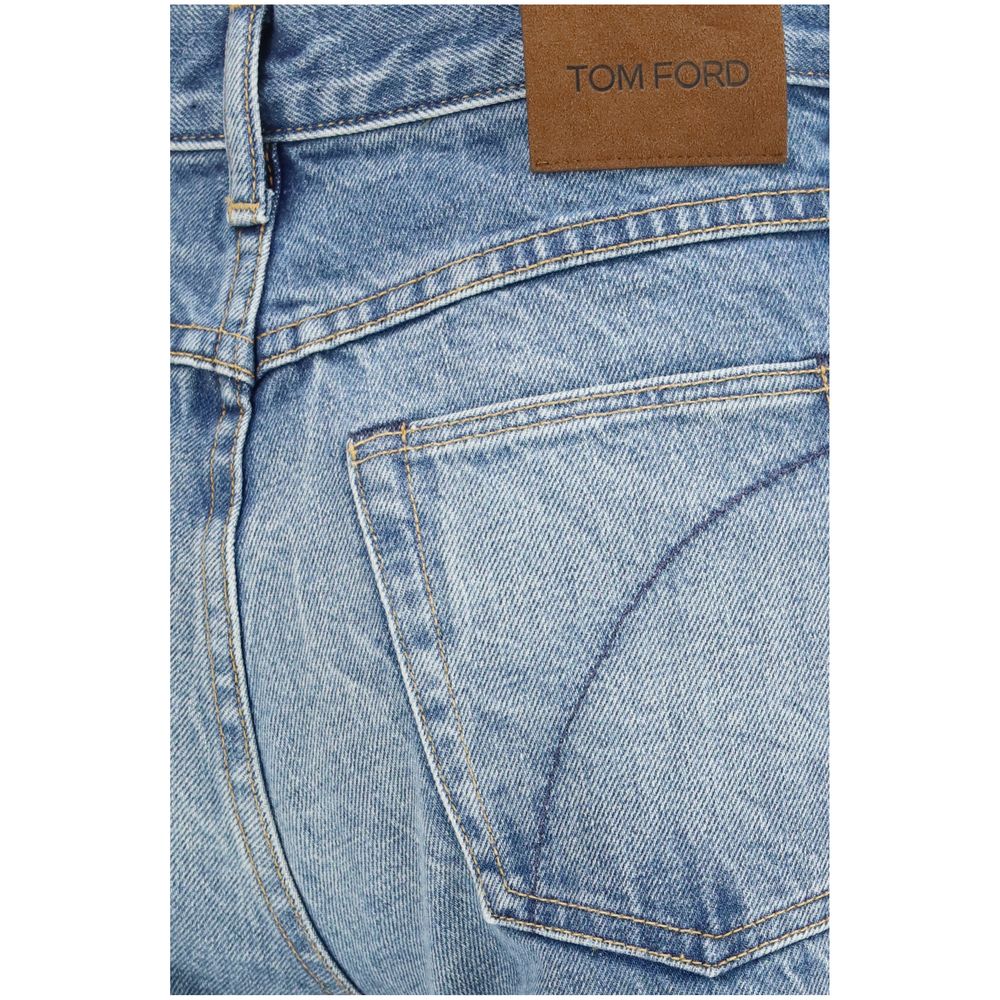 Tom Ford | Blue Cotton Bootcut Jeans