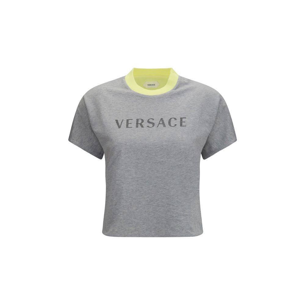 Versace | Gray Cotton T-Shirt