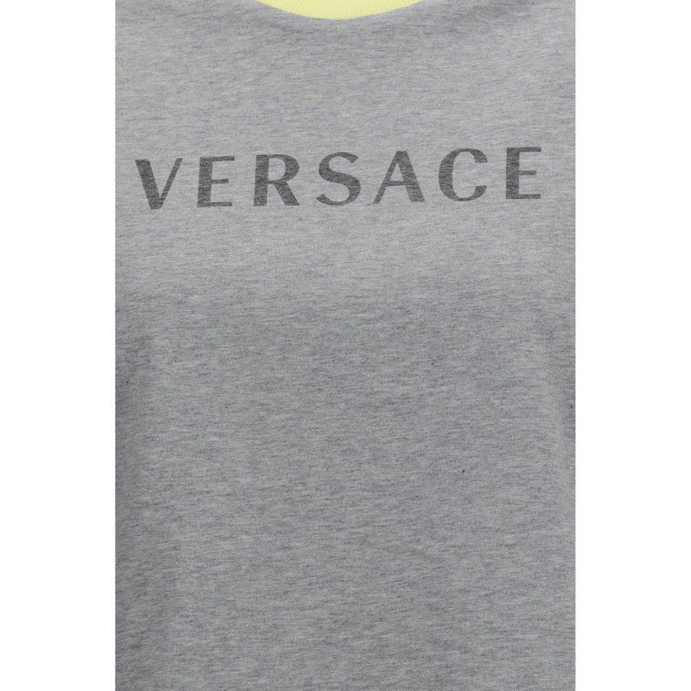 Versace | Gray Cotton T-Shirt