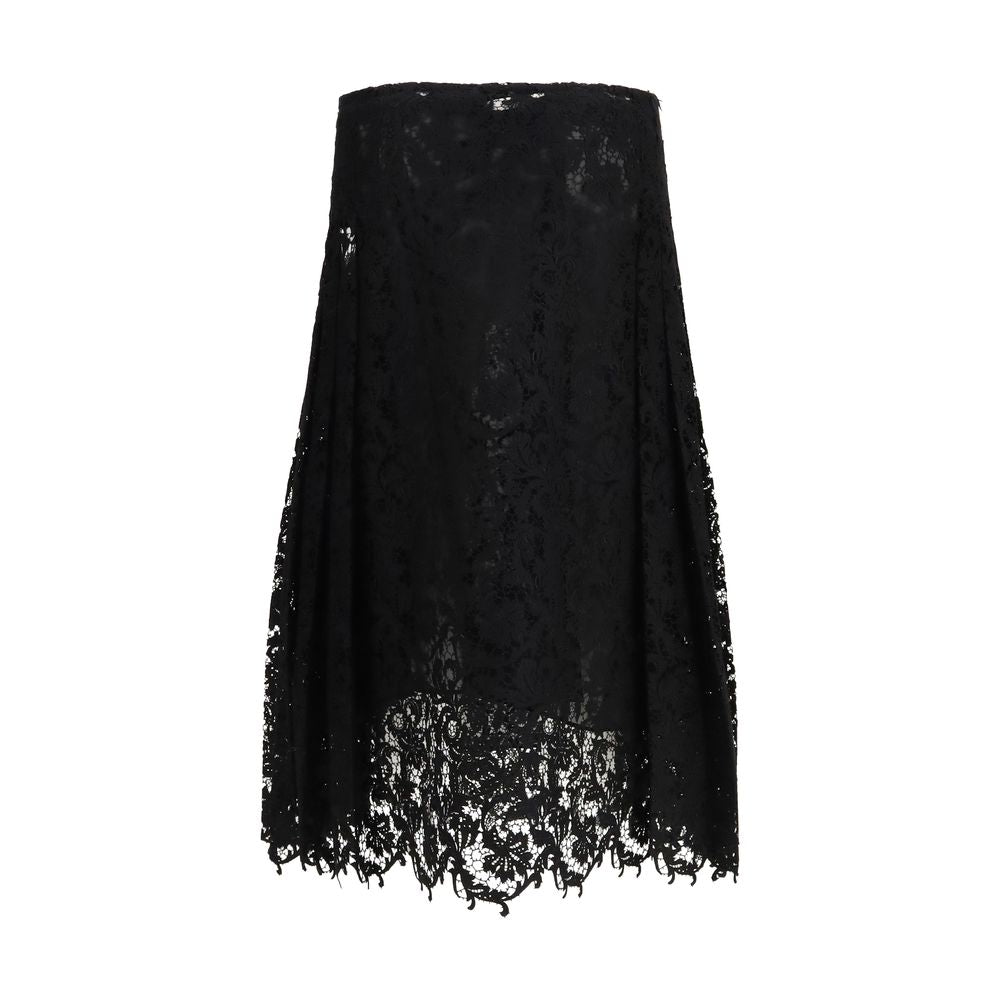 Fendi | Black Silk Midi Skirt