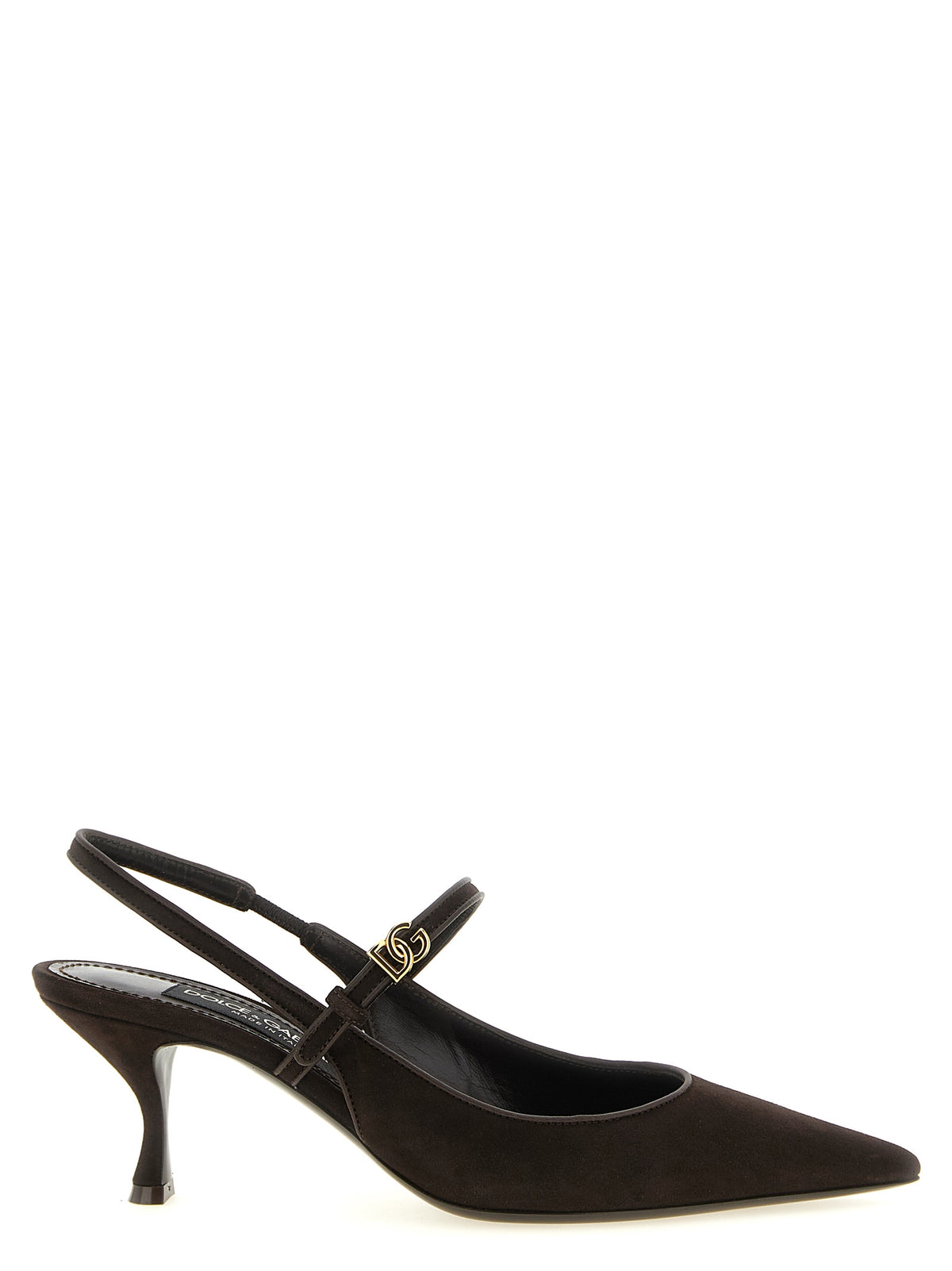 Dolce & Gabbana | Brown Goatskin Mid Heel Pumps