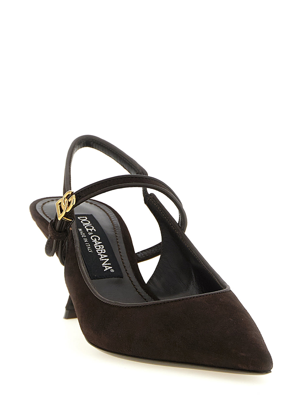 Dolce & Gabbana | Brown Goatskin Mid Heel Pumps