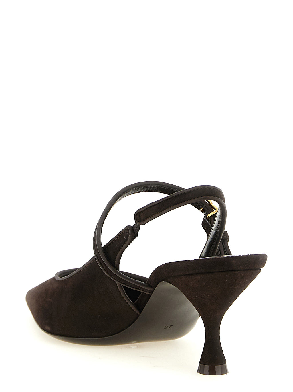 Dolce & Gabbana | Brown Goatskin Mid Heel Pumps