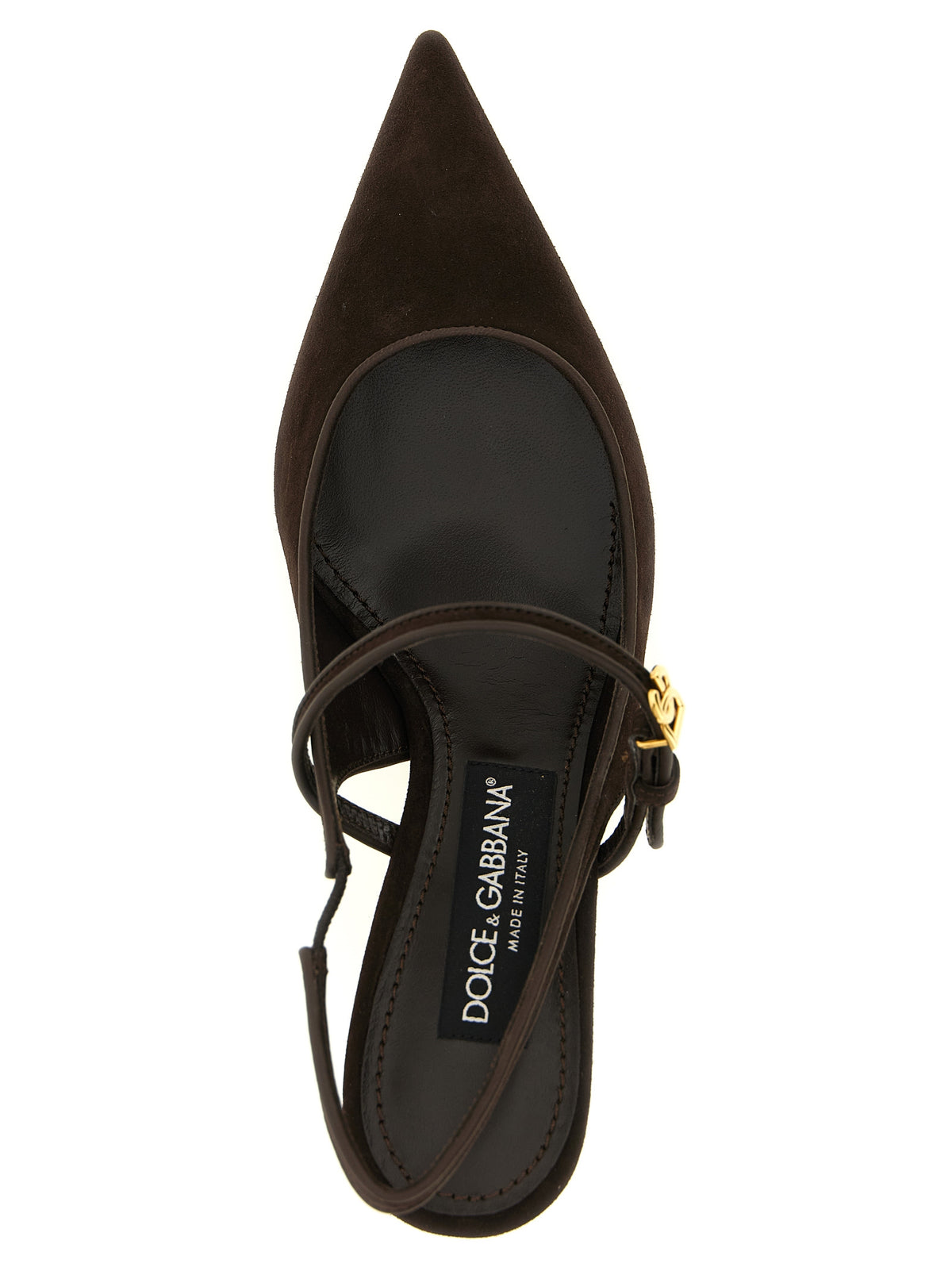 Dolce & Gabbana | Brown Goatskin Mid Heel Pumps