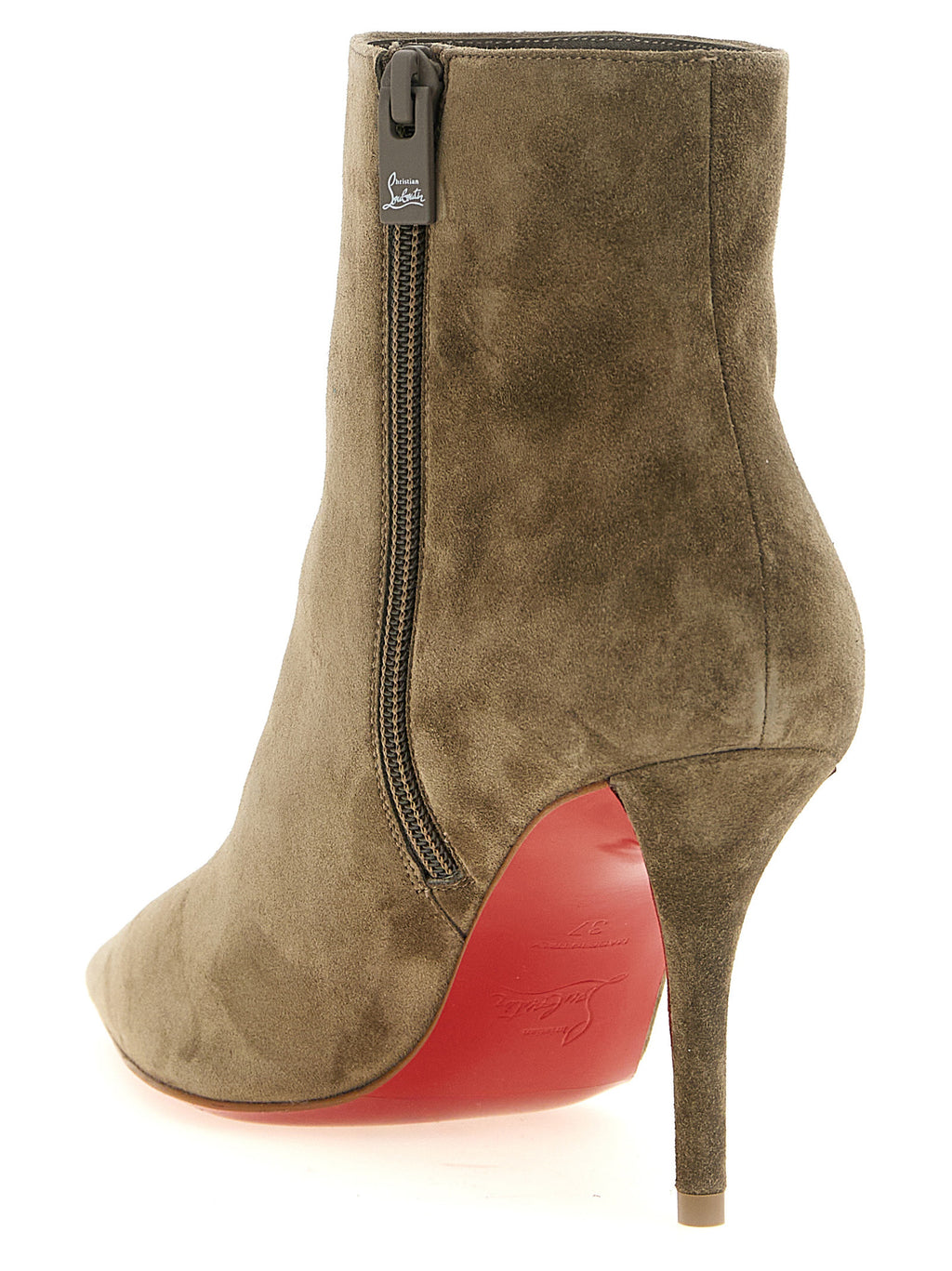 Christian Louboutin | Beige Calfskin Ankle Boots