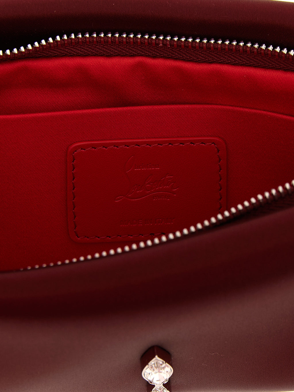Christian Louboutin | Bordeaux Elastane Clutch Bag